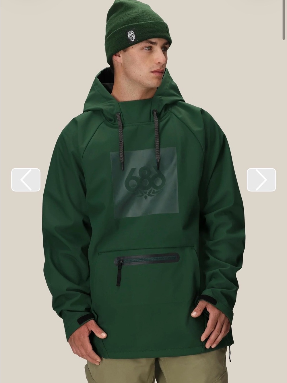 686 Moss Green Snowboard Jacket Size Small